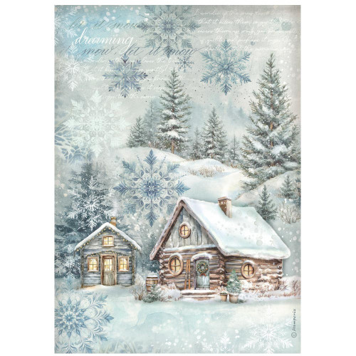3 Pack - Stamperia Rice Paper Sheet A4-The Owl's House Cottage - 5A0032VR-1H4LC - 5993110046066