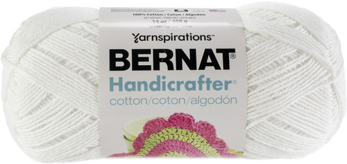 2 Pack - Bernat Handicrafter Cotton Yarn 400g - Solids-White - 162028-28001 - 057355431270