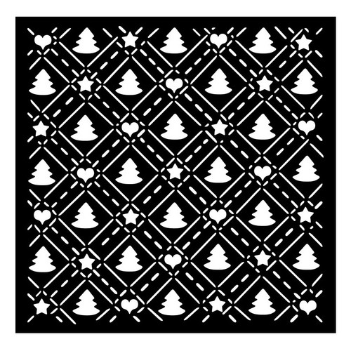 2 Pack - Stamperia Stencil 7"X7"-Candy Christmas Tree Pattern - 5A0032XL-1H4M3