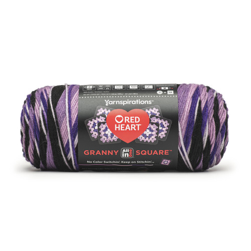 8 Pack - Red Heart All in One Granny Square Yarn 3 Pack-Grape Granny - 5A002LL8-1GNBK