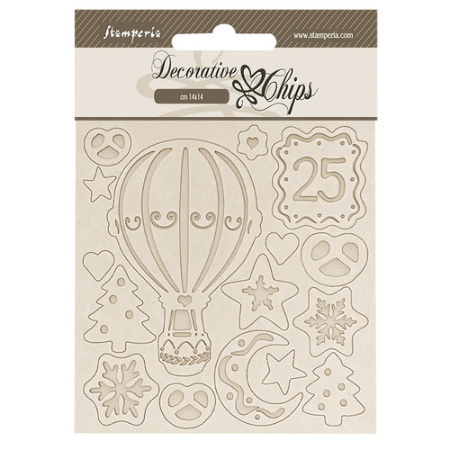 3 Pack - Stamperia Decorative Chips 5.5"X5.5"-Candy Christmas Air Balloons - 5A0032XJ-1H4KL - 5993110045366