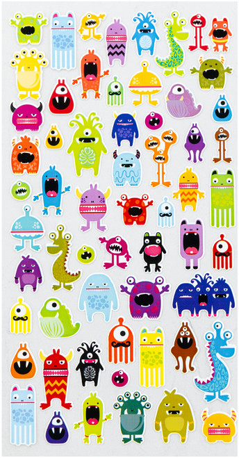 6 Pack - Sticko Stickers-Mini Monsters - 5A002P79-1GQRL