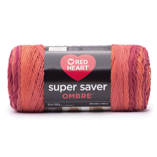 6 Pack - Red Heart Super Saver Yarn 2 Pack-Hot Sauce - 5A002LN9-1GN9B
