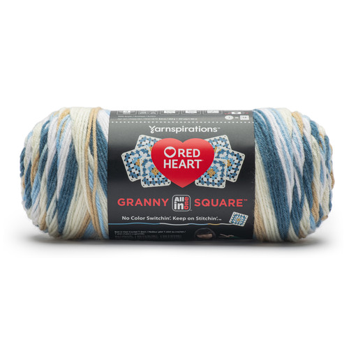 8 Pack - Red Heart All in One Granny Square Yarn 3 Pack-Aran - Soft Sky - 5A002LK0-1GN90
