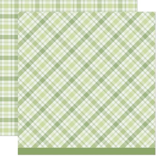 Lawn Fawn Favorite Flannel Fall Paper 10/PKG-Green Tea - 5A0036HT-1H7MS