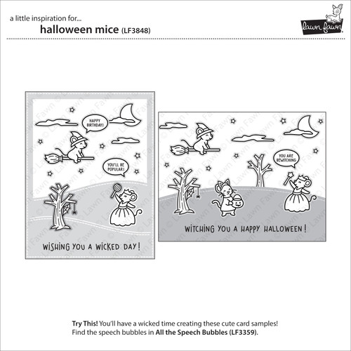Lawn Fawn Clear Stamps-Halloween Mice - 5A0036H5-1H7N1