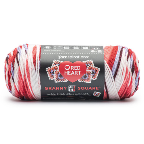 8 Pack - Red Heart All in One Granny Square Yarn 3 Pack-Soft White- Hot Stuff - 5A002LLM-1GN7J