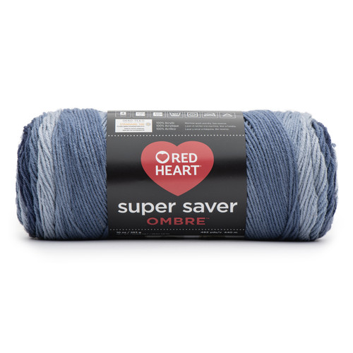 6 Pack - Red Heart Super Saver Yarn 2 Pack-Navy - 5A002LN8-1GN7M