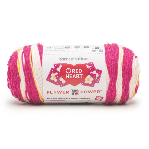 8 Pack - Red Heart All in ONE Flower Power Yarn 3 Pack-Peony Pop - 5A002LM1-1GN7N