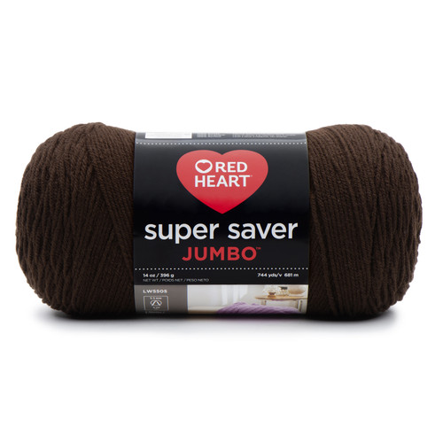 6 Pack - Red Heart Super Saver Yarn 2 Pack-Coffee - 5A002LLS-1GN7Q