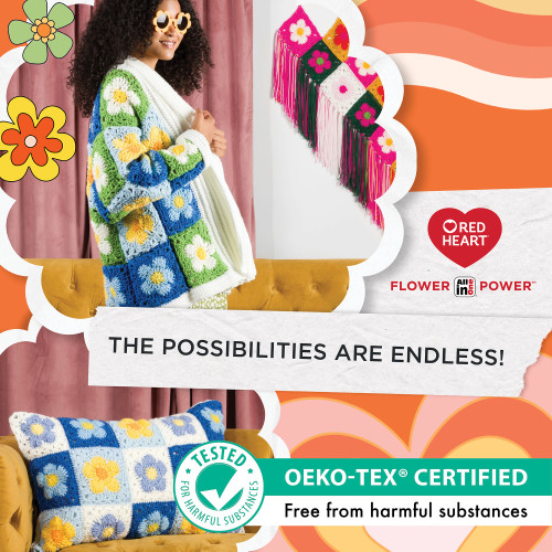 8 Pack - Red Heart All in ONE Flower Power Yarn 3 Pack-Rosy Disposition - 5A002LKP-1GN7S 8 Pack - Red Heart All in ONE Flower Power Yarn 3 Pack-Rosy Disposition - 5A002LKP-1GN7S