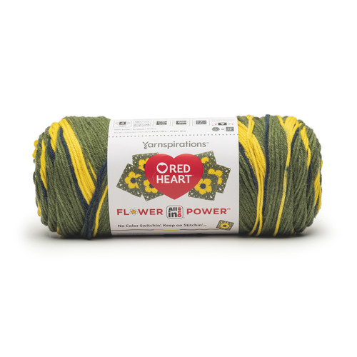 8 Pack - Red Heart All in ONE Flower Power Yarn 3 Pack-Hilo De Vara De Oro - 5A002LJG-1GN8N