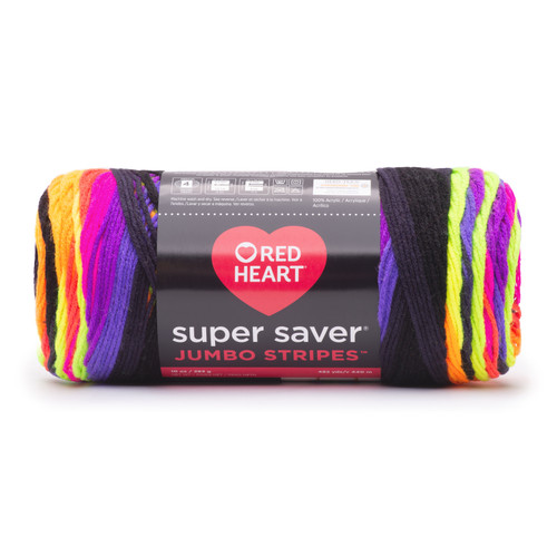 6 Pack - Red Heart Super Saver Yarn 2 Pack-Bright Stripe - 5A002LJX-1GN8S