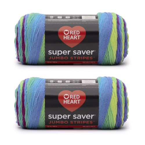 6 Pack - Red Heart Super Saver Yarn 2 Pack-Parrot Stripe - 5A002LM6-1GN8D - 726465303523