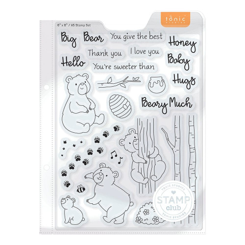 Tonic Studios Stamp Club Stamp & Die Set-Hungry Honey Bears - SC20 Tonic Studios Stamp Club Stamp & Die Set-Hungry Honey Bears - SC20