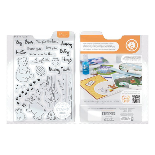 Tonic Studios Stamp Club Stamp & Die Set-Hungry Honey Bears - SC20 Tonic Studios Stamp Club Stamp & Die Set-Hungry Honey Bears - SC20