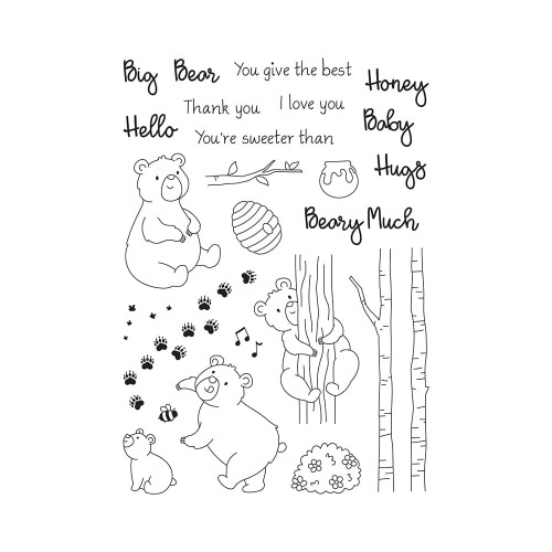 Tonic Studios Stamp Club Stamp & Die Set-Hungry Honey Bears - SC20 Tonic Studios Stamp Club Stamp & Die Set-Hungry Honey Bears - SC20