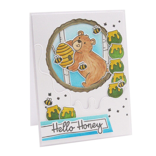 Tonic Studios Stamp Club Stamp & Die Set-Hungry Honey Bears - SC20 Tonic Studios Stamp Club Stamp & Die Set-Hungry Honey Bears - SC20