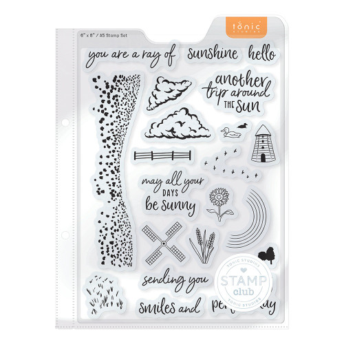 Tonic Studios Stamp Club Stamp & Die Set-Golden Sunrise - SC24 Tonic Studios Stamp Club Stamp & Die Set-Golden Sunrise - SC24