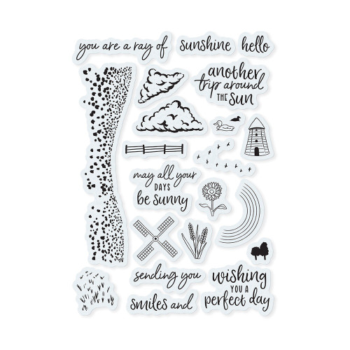 Tonic Studios Stamp Club Stamp & Die Set-Golden Sunrise - SC24 Tonic Studios Stamp Club Stamp & Die Set-Golden Sunrise - SC24