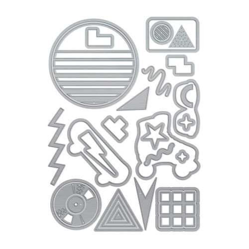 Tonic Studios Stamp Club Stamp & Die Set-Good Vibes - SC26