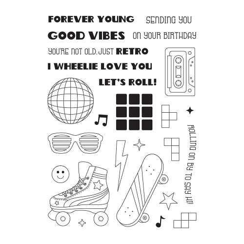 Tonic Studios Stamp Club Stamp & Die Set-Good Vibes - SC26 Tonic Studios Stamp Club Stamp & Die Set-Good Vibes - SC26