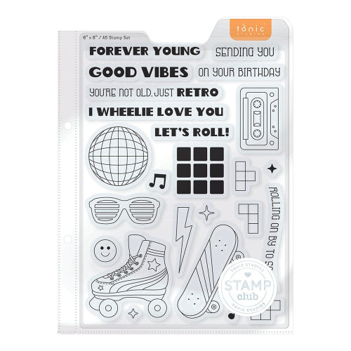 Tonic Studios Stamp Club Stamp & Die Set-Good Vibes - SC26 Tonic Studios Stamp Club Stamp & Die Set-Good Vibes - SC26