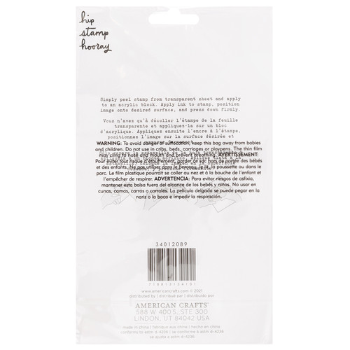 American Crafts Clear Stamps-Tropical - 5A002WNS-1GXGZ