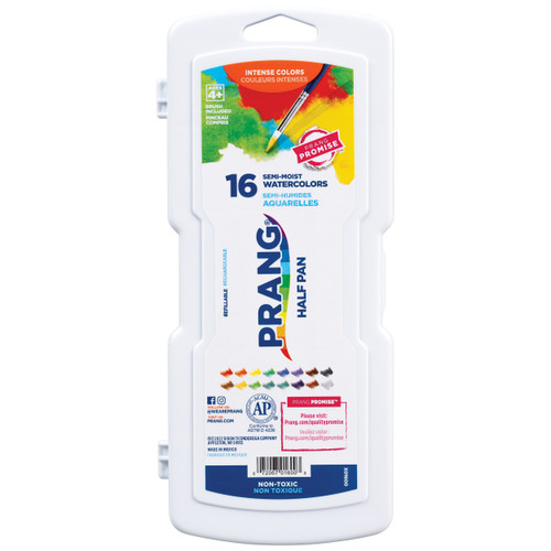 Prang Half Pan Watercolor Set 16/Pkg-Assorted Colors - 5A0035HP-1H6SX - 072067016003