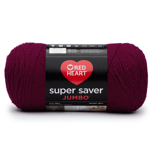 6 Pack - Red Heart Super Saver Yarn 2 Pack-Burgundy - 5A002LK2-1GNBD