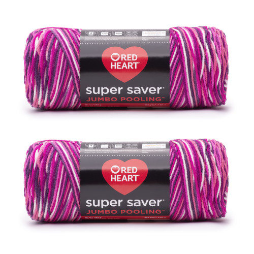 6 Pack - Red Heart Super Saver Yarn 2 Pack-Berry Pooling - 5A002LJL-1GN8G - 726465303165