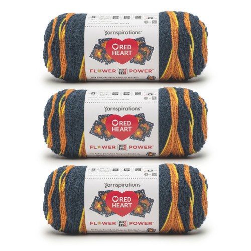 8 Pack - Red Heart All in ONE Flower Power Yarn 3 Pack-Katelli Bronze - 5A002LLW-1GNB9 - 726465301451