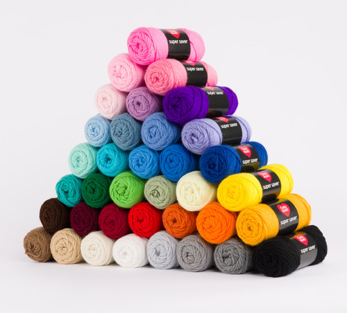 6 Pack - Red Heart Super Saver Mega Yarn Craft Kit-Crochet & Knit - 5A002LLB-1GN89