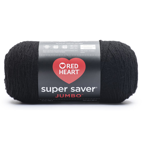 6 Pack - Red Heart Super Saver Yarn 2 Pack-Black - 5A002LJM-1GN9V