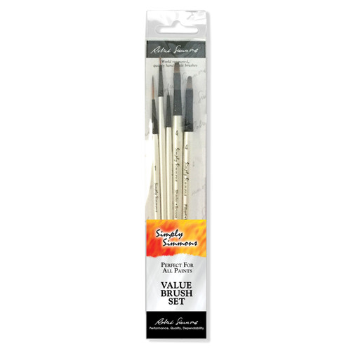 Princeton Simply Simmons Detail Brush Set 5/Pkg-Devilish - 5A00367G-1H7BM - 038372019146
