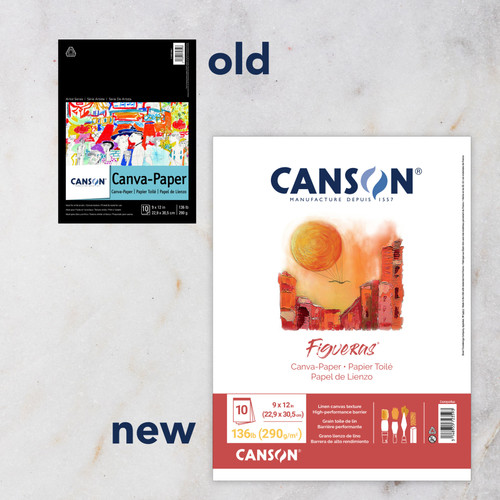 Canson Aritst Series Canva Paper Pad 9"X12"-Fold Over, 10 Sheets - 5A00367K-1H7BJ