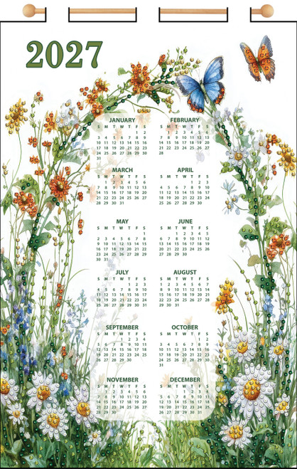 Design Works 2027 Sequin Calendar Felt Applique Kit-Wildflowers - 5A0036FN-1H7L3 - 021465048437