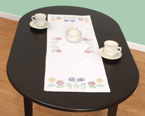 Jack Dempsey Stamped Table Runner/Scarf 15"X42"-Tulips - 5A003739-1H83T Jack Dempsey Stamped Table Runner/Scarf 15"X42"-Tulips - 5A003739-1H83T