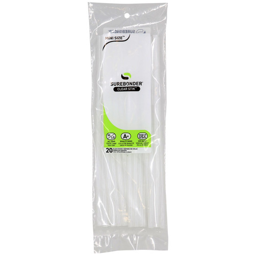 Surebonder Glue Sticks Mini 10 in/20pk-Mini - 5A0036NC-1H7WN - 018239338252