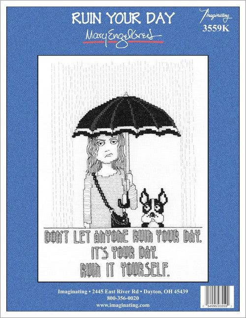 Imaginating Counted Cross Stitch Kit 8"X10"-Ruin Your Day (14 Count) - 5A003985-1H8DP - 054995035592 Imaginating Counted Cross Stitch Kit 8"X10"-Ruin Your Day (14 Count) - 5A003985-1H8DP - 054995035592