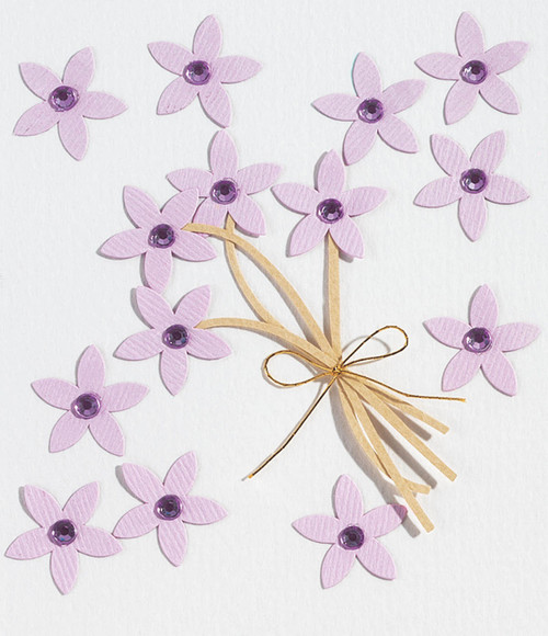Jolee's Boutique Dimensional Stickers-Violet Jeweled Flowers - SPJC-015