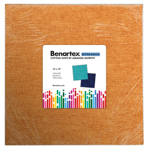 Benartex Fabric Squares 10"X10" 20/Pkg-Cotton Shot - 5A0035PV-1H71W - 617467181564