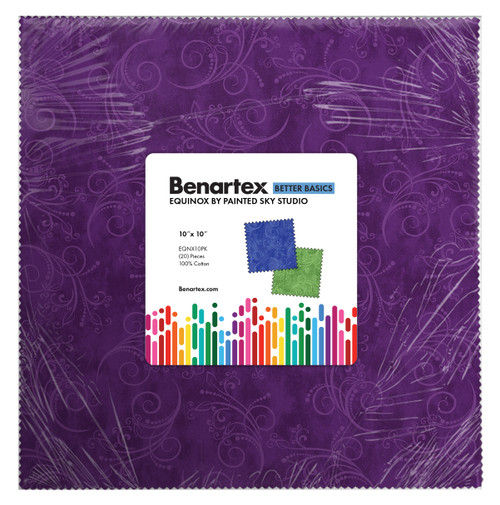 Benartex Fabric Squares 10"X10" 20/Pkg-Equinox - 5A0035Q4-1H71Z - 617467181601