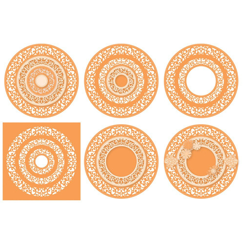 Tonic Studios Luxurious Leaves & Ornate Circular Die Set- - DB098