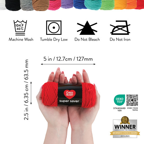 10 Pack - Red Heart Super Saver Super Yarn Kit-Stitchers W/Bag & Accessories - 5A00215M-1G4C1