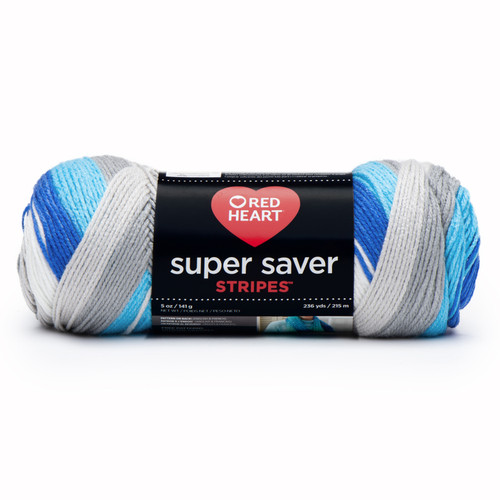 8 Pack - Red Heart Super Saver Yarn 3/Pack-Calm Stripe - 5A00215H-1G4D1