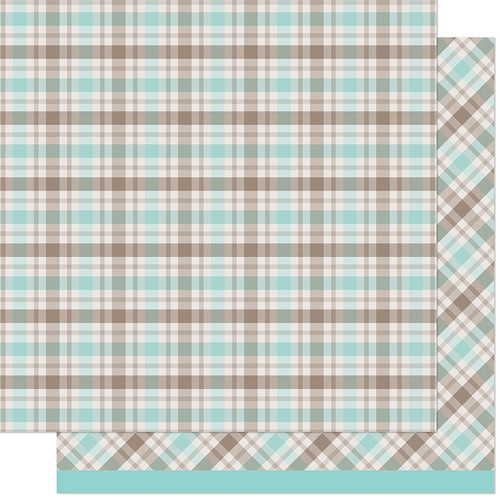Lawn Fawn Favorite Flannel Fall Paper-Mocha Mint Coffee - 5A0036HT-1H7LZ - 783385671392