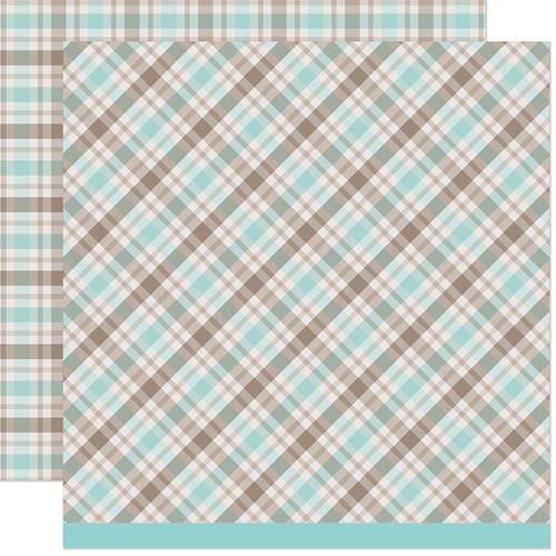 Lawn Fawn Favorite Flannel Fall Paper-Mocha Mint Coffee - 5A0036HT-1H7LZ