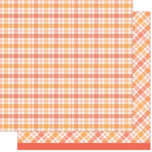 Lawn Fawn Favorite Flannel Fall Paper-Pumpkin Spice - 5A0036HT-1H7M1 - 783385671354