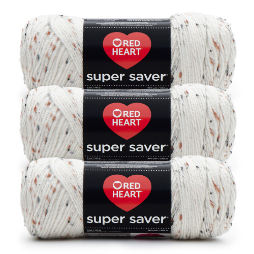 8 Pack - Red Heart Super Saver Yarn 3/Pack-Aran Fleck - 5A00216P-1G4D0 - 726465500403